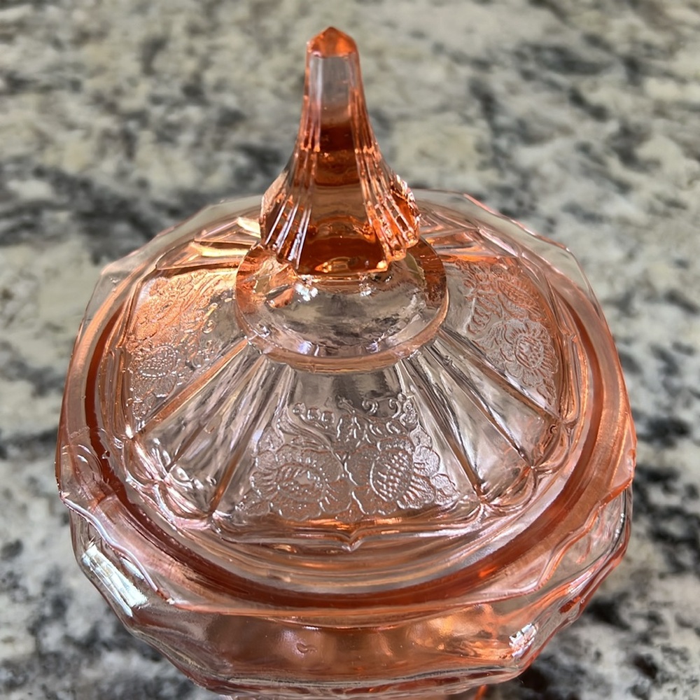 Vintage Depression Glass Mayfair Candy Dish - Picture 9 of 12